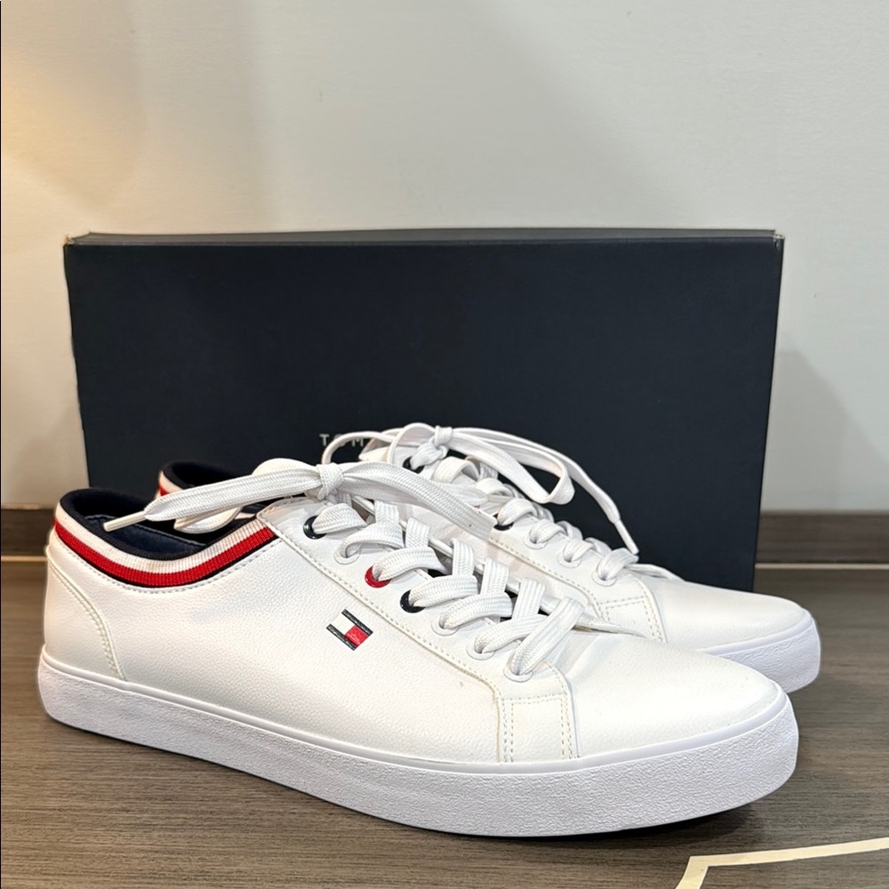 Tommy Hilfiger Men's White Sneakers Rawler Size 12